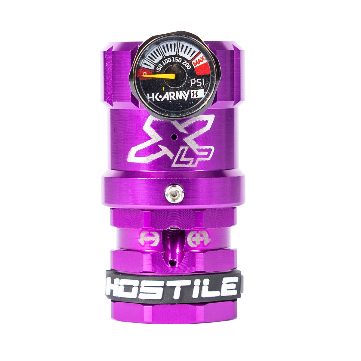 Hostile® XLP Regulator - Side Port Quick-Disconnect - Purple | HK Army