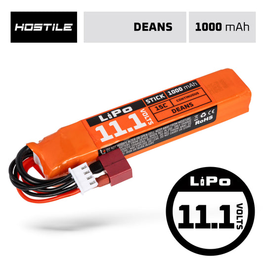 Hostile ENERGY - LiPo Battery 11.1V 1000mAh 15C Stick (T-Connector)