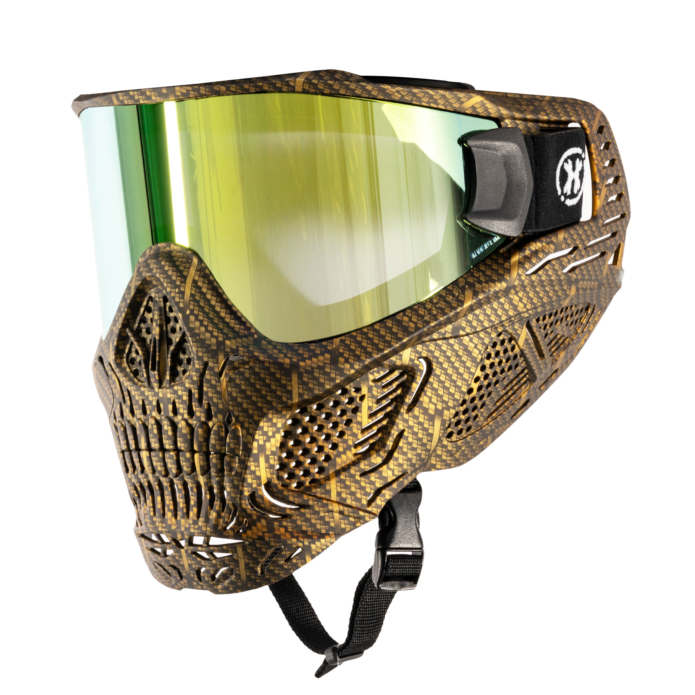 HSTL® Skull Goggle Machine Gold w/ Gold Lens