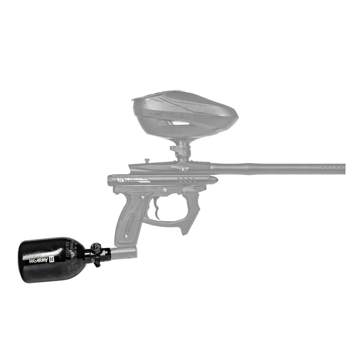 26ci / 3000psi Aluminum Compressed Air Tank - Stubby - Black