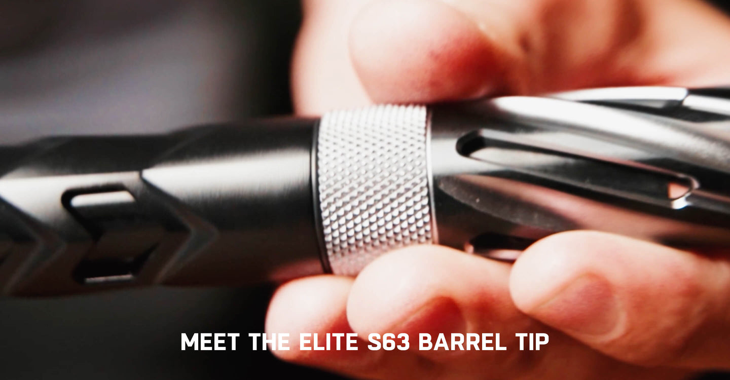 S63 PWR Elite Nexus Barrel Tip - Silver/Black Fade