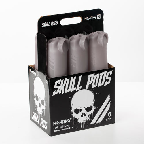 Skull Pods - High Capacity 150 Round  - Smoke/Black - 6 Pack