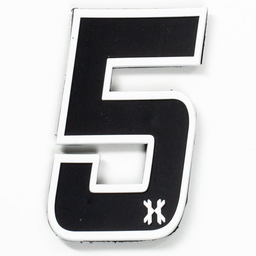 Number "5" Rubber Velcro Patch
