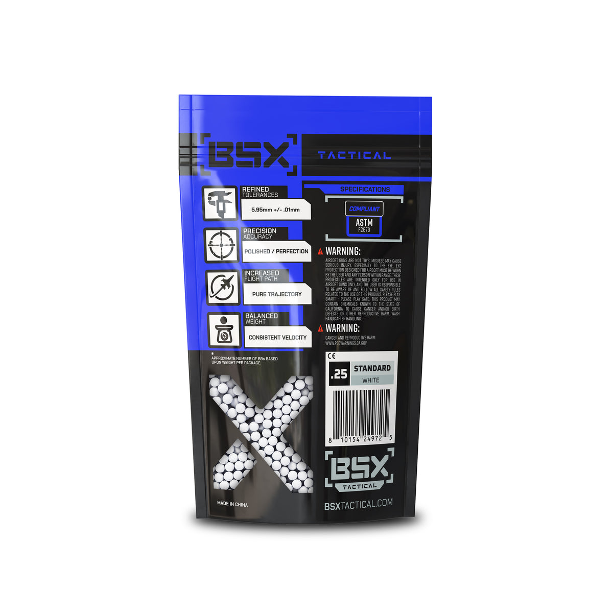 BSX BBs Field 0.25g - 1,000ct - White