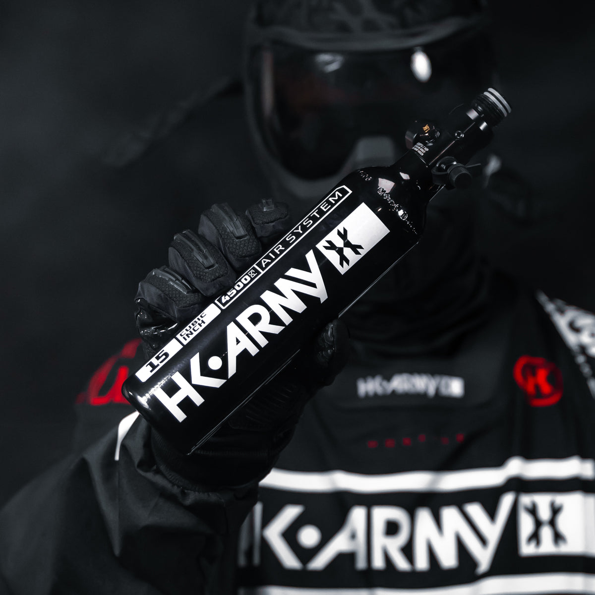 15ci / 4500psi Aluminum Compressed Air Tank - Black