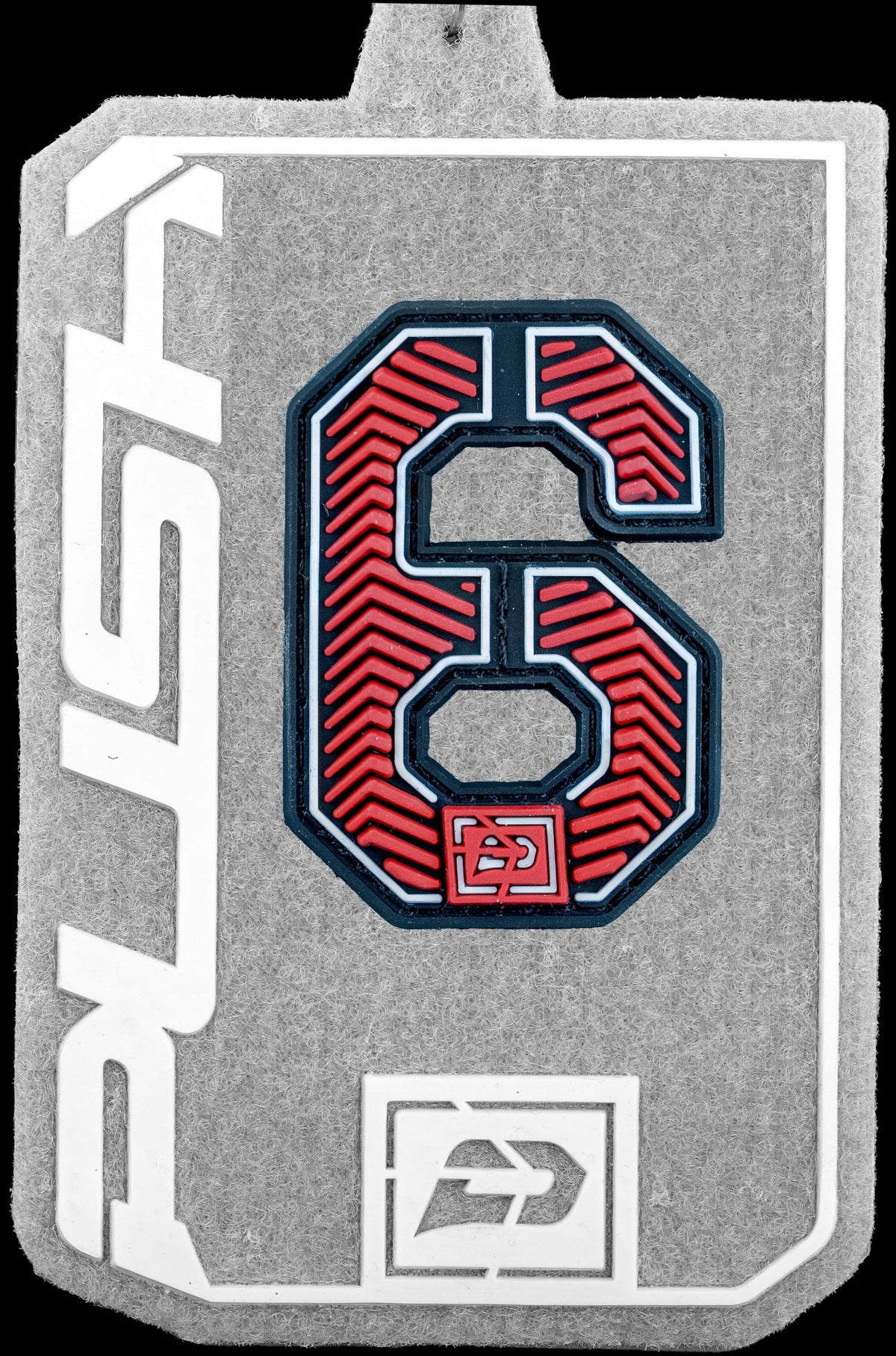 Push Velcro Rubberized Number