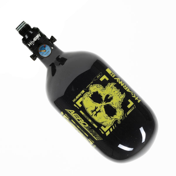 36ci / 4500psi Extra Lite Carbon Fiber Tank - PRO Reg - Doom Black/Neon Green