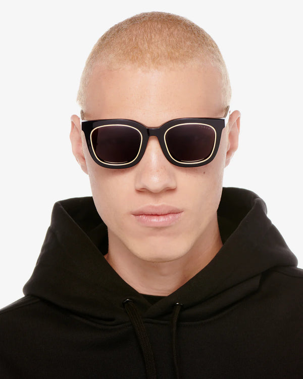 VANTA Aquila Sunglasses - Gloss Black & Gold Metal