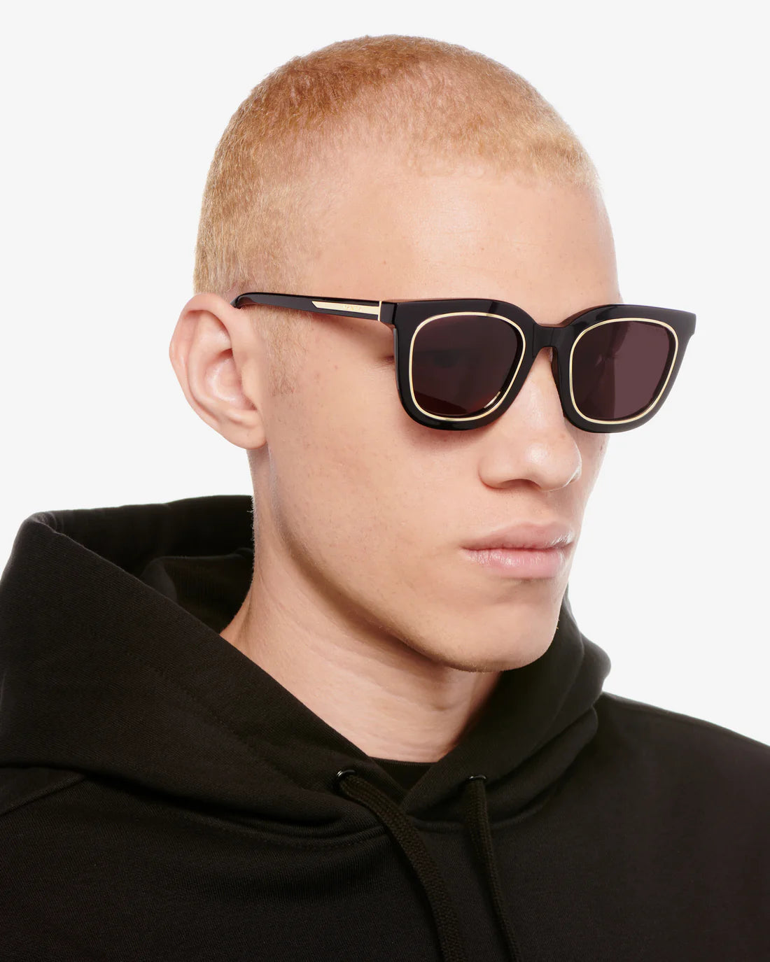 VANTA Aquila Sunglasses - Gloss Black & Gold Metal