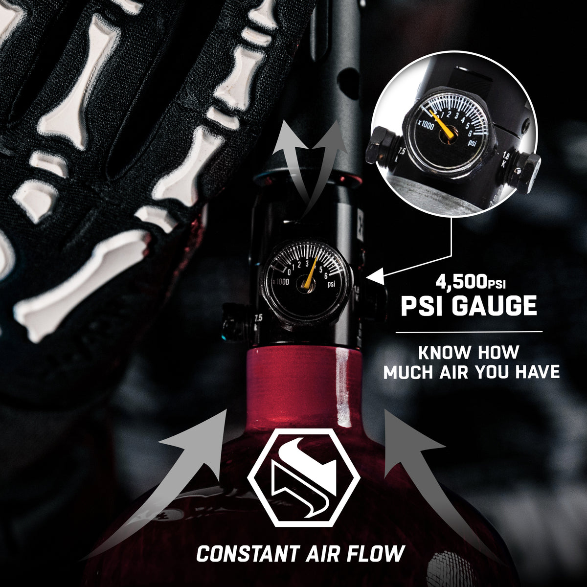 AeroLite Carbon Fiber Tank - 48ci / 4500psi  - Red