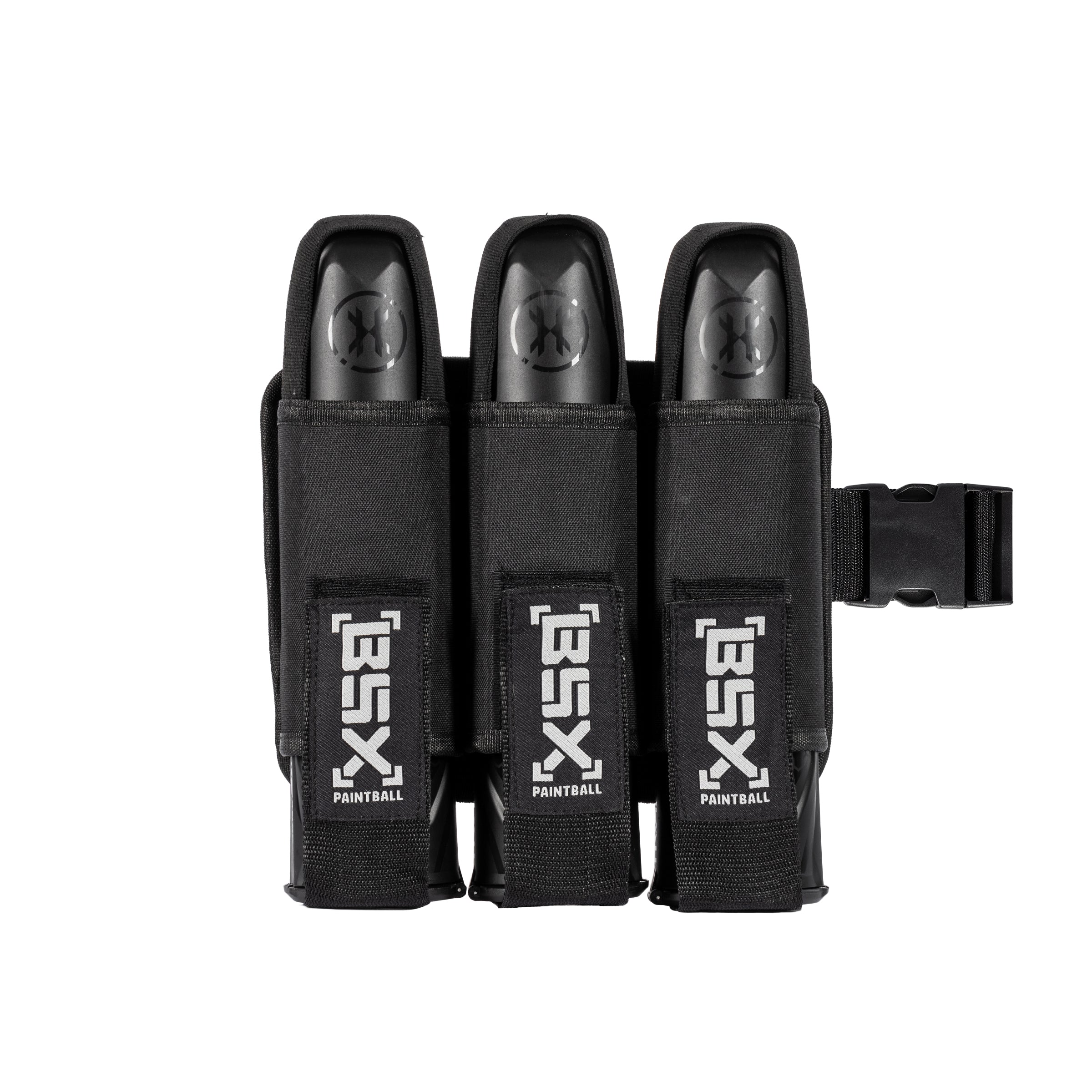 BSX - 3 POD POUCH W/ BELT - BLACK | HK Army