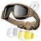 BSX Tango Goggle - Standard w/ Multiple Lenses - Tan
