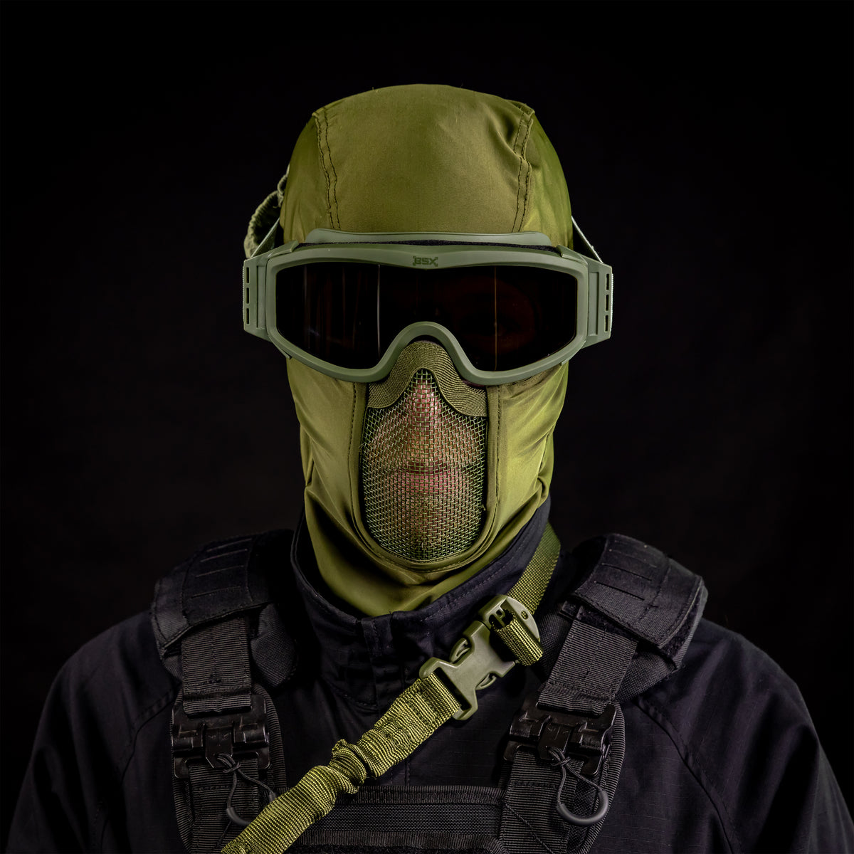 BSX - Balaclava Mesh Mask - OD Green