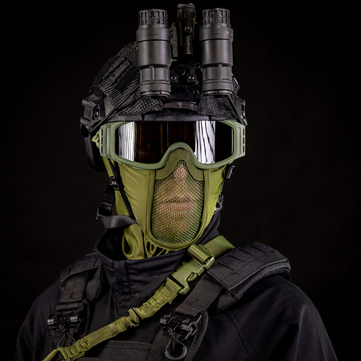 BSX - Balaclava Mesh Mask - OD Green