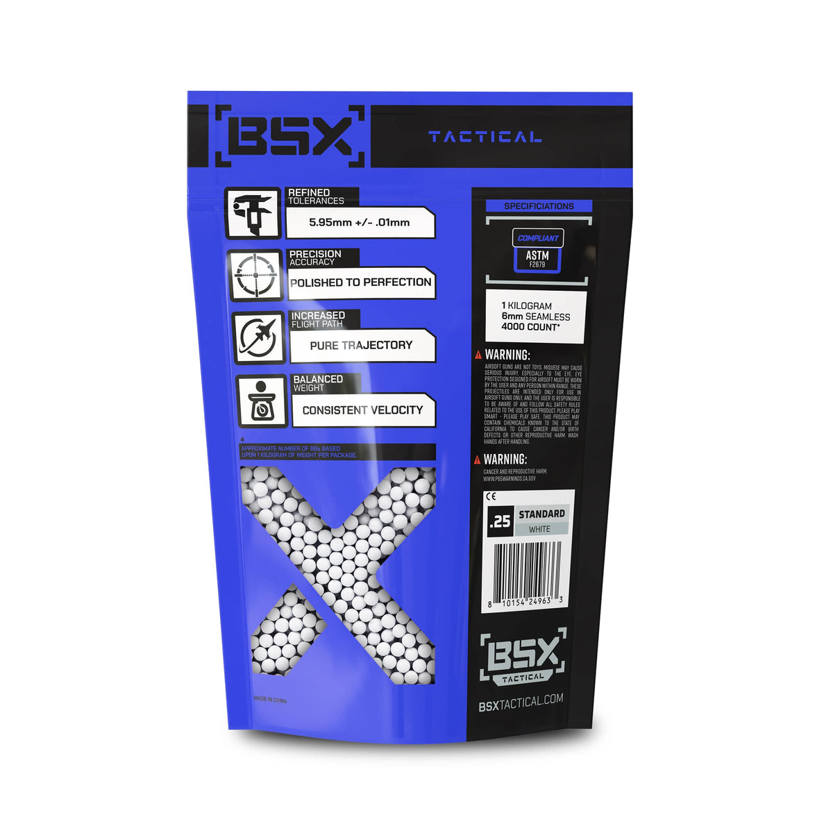 BSX BBs 0.25g - 4,000ct - White