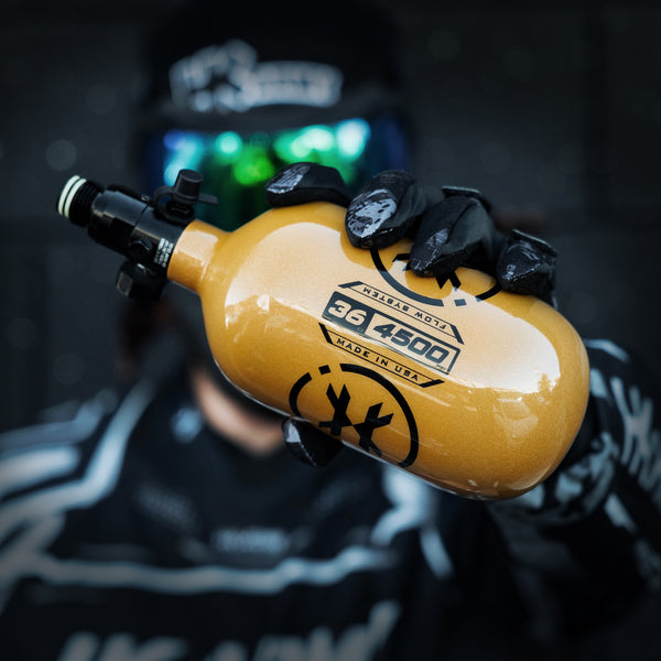 36ci / 4500psi Extra Lite Carbon Fiber Tank - Standard Reg - Icon Gold