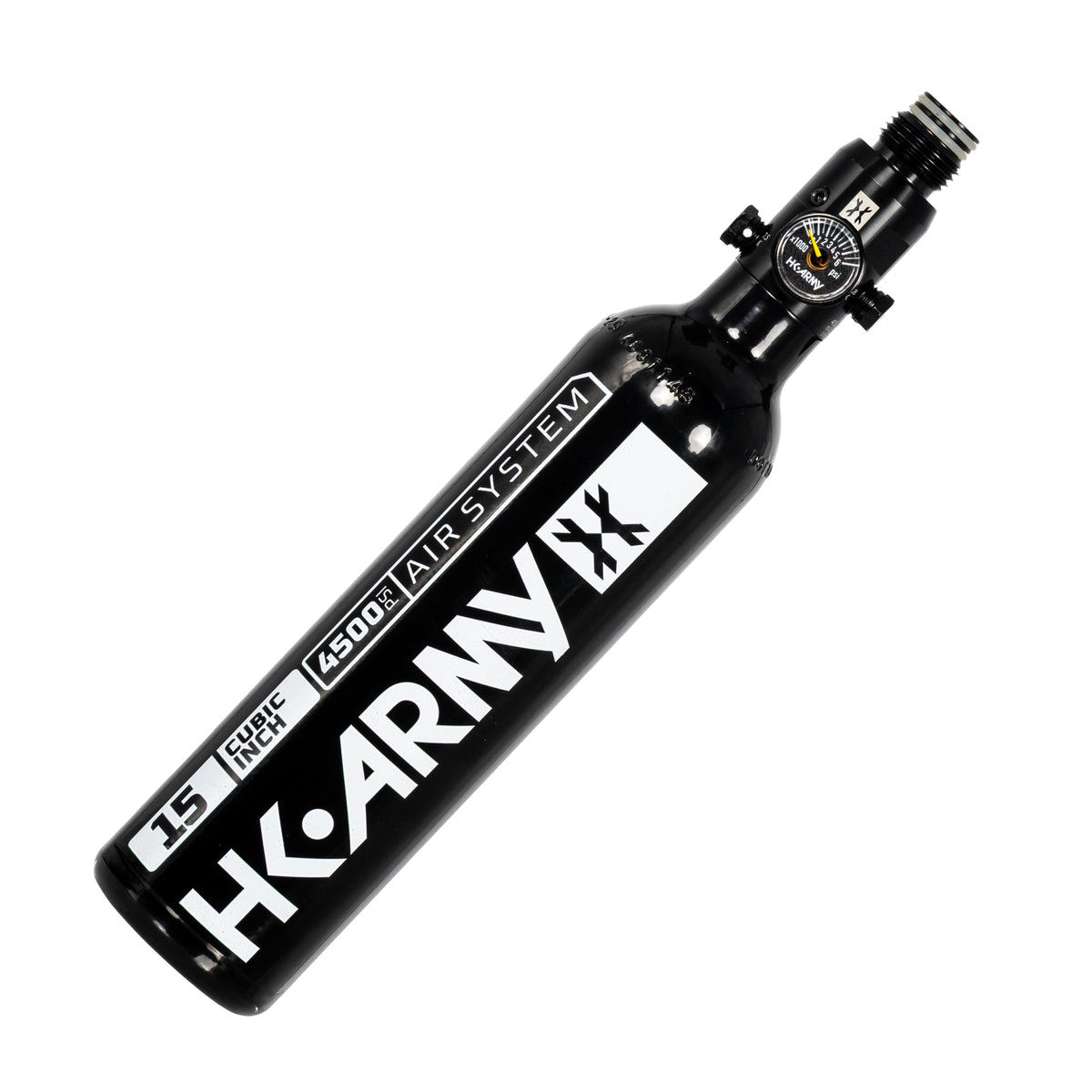 15ci / 4500psi Aluminum Compressed Air Tank - Black