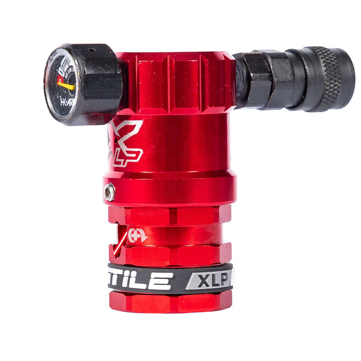 Hostile® XLP Regulator - Side Port Quick-Disconnect - Red