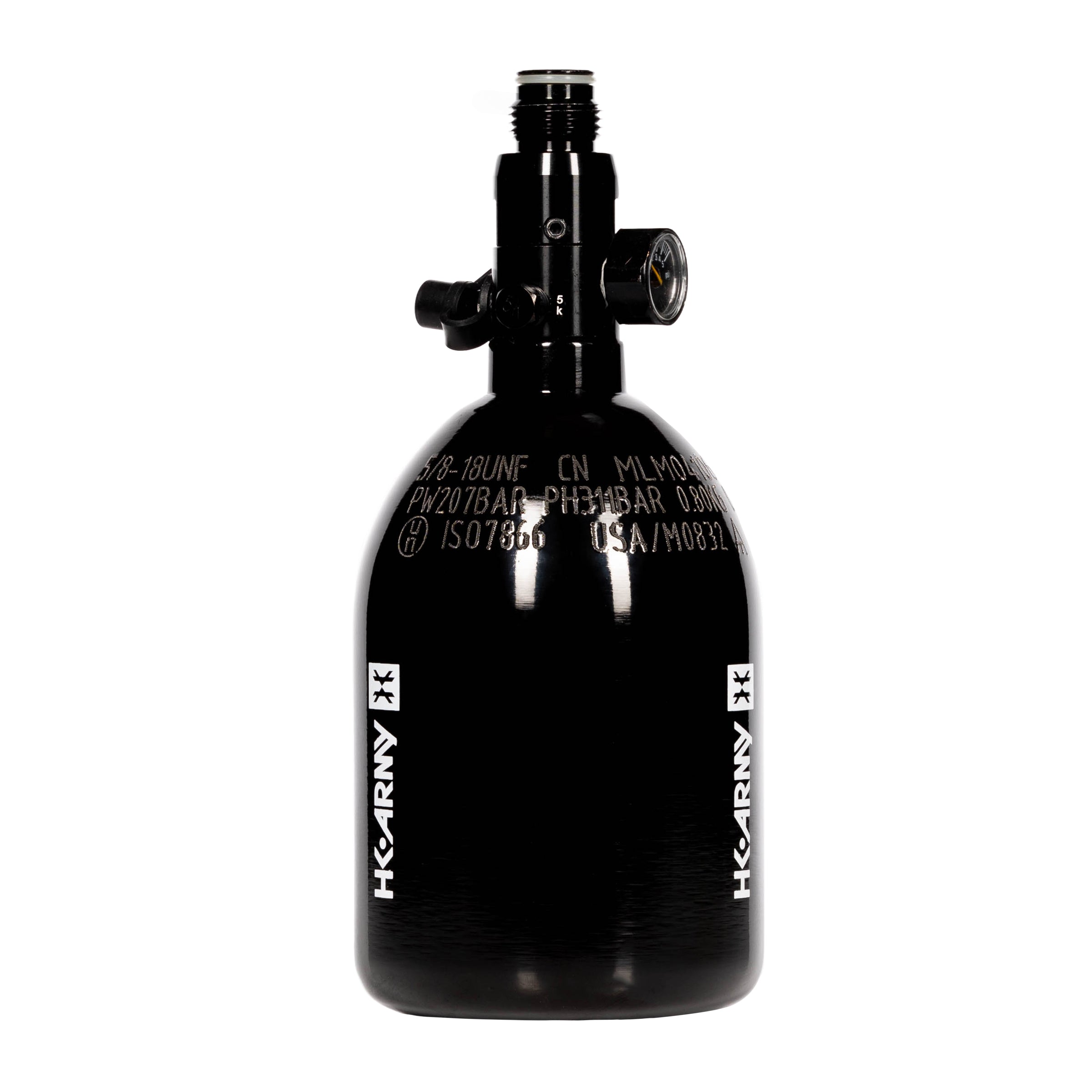 26ci / 3000psi Aluminum Compressed Air Tank - Stubby - Black | HK Army