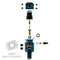 Turbine Pro Regulator - Long Body - Adjustable & Rotational - Marble Blue