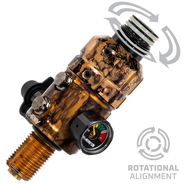 Turbine Pro Regulator - Long Body - Adjustable & Rotational - Marble Gold