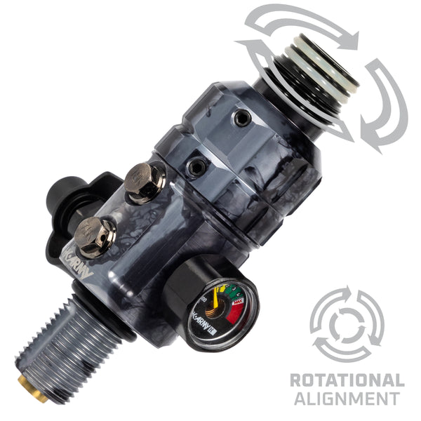 Turbine Pro Regulator - Long Body - Adjustable & Rotational - Marble Grey