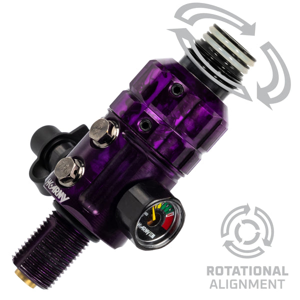 Turbine Pro Regulator - Long Body - Adjustable & Rotational - Marble Purple