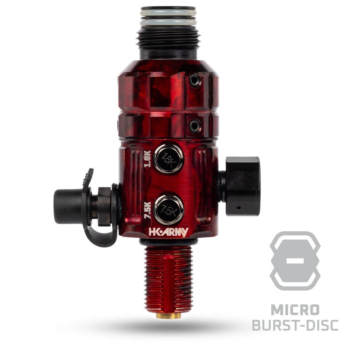 Turbine Pro Regulator - Long Body - Adjustable & Rotational - Marble Red