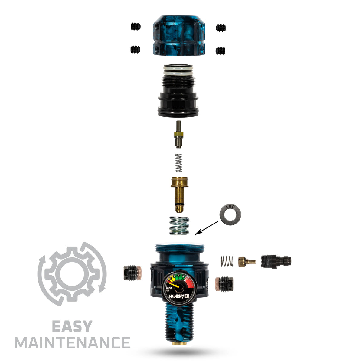 Turbine Pro Regulator - Adjustable & Rotational - Marble Blue