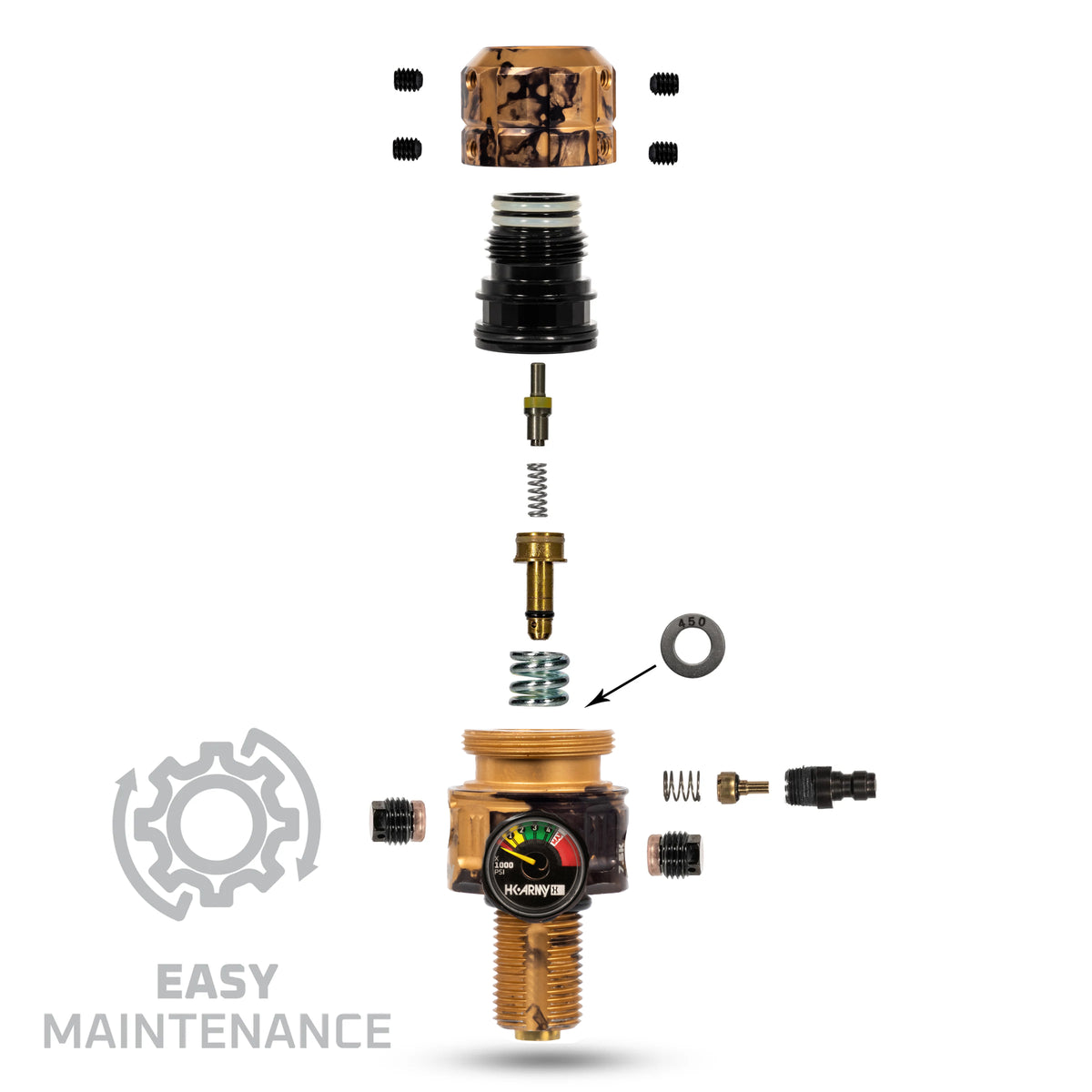 Turbine Pro Regulator - Adjustable & Rotational - Marble Gold