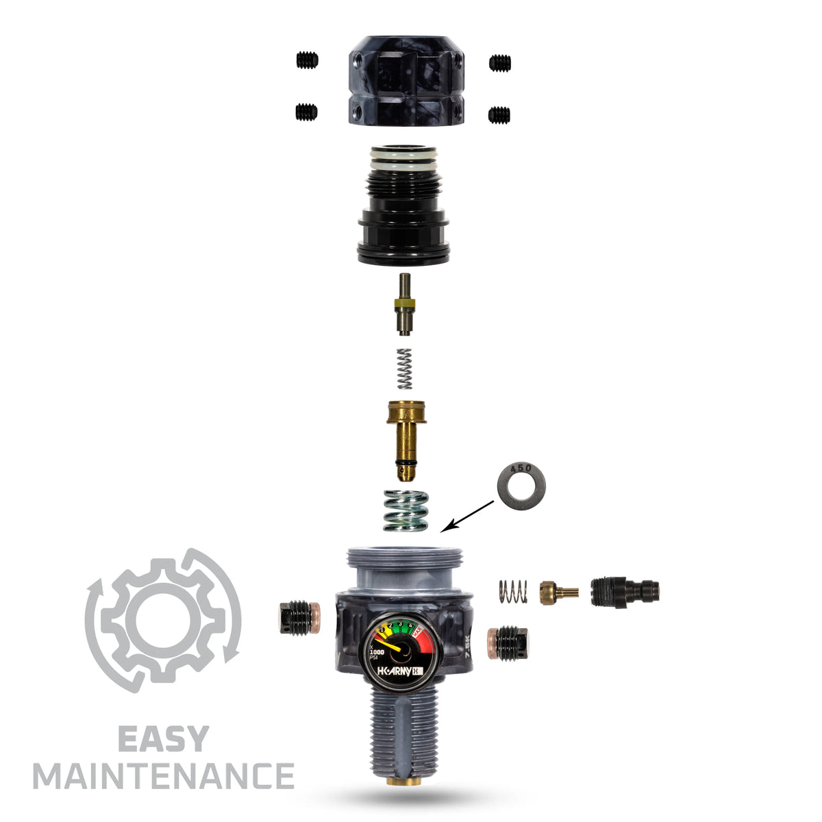 Turbine Pro Regulator - Adjustable & Rotational - Marble Grey