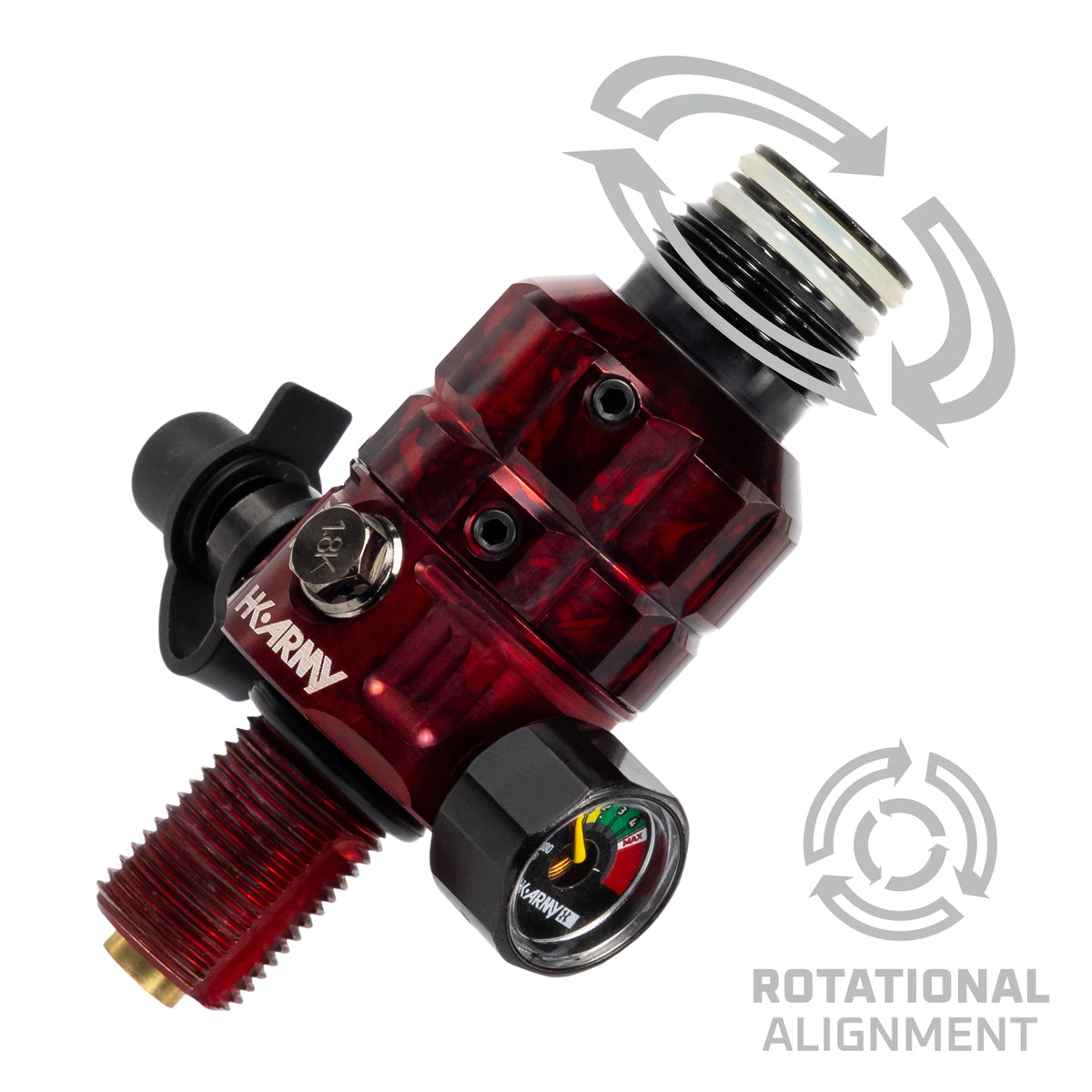 Turbine Pro Regulator - Adjustable & Rotational - Marble Red