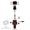 Turbine Pro Regulator - Adjustable & Rotational - Marble Red