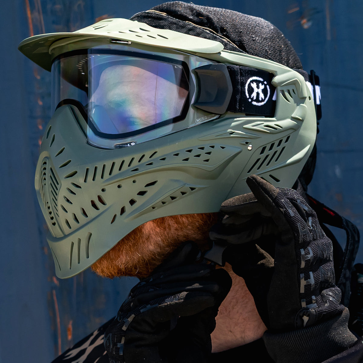 thumbnail image 2 of HK Army HSTL Paintball & Airsoft Goggle Mask – Anti-Fog Thermal Lens (Fracture Black/Olive/Smoke) 2 of 14