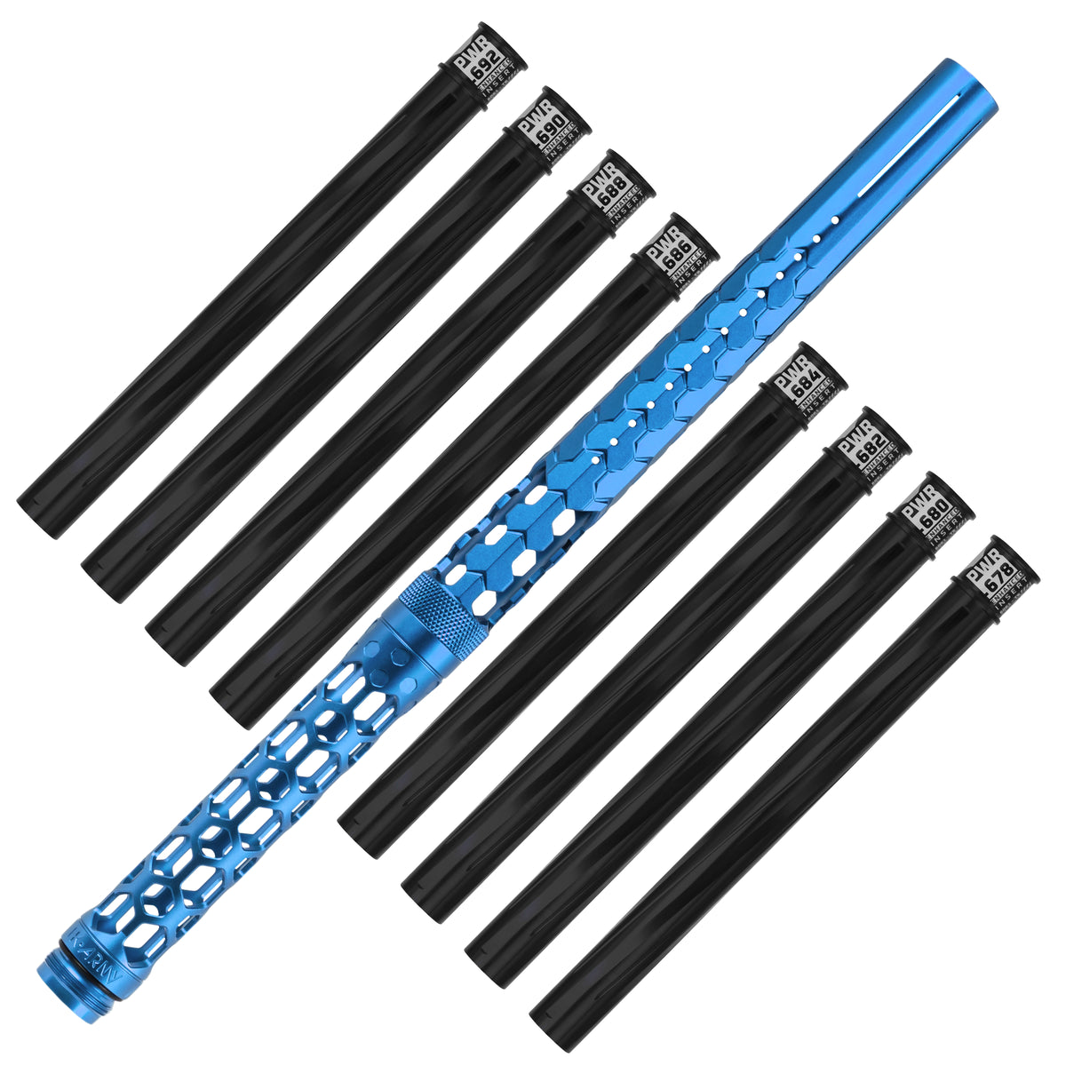 Hex PWR Barrel Kit - Blue - Black Inserts