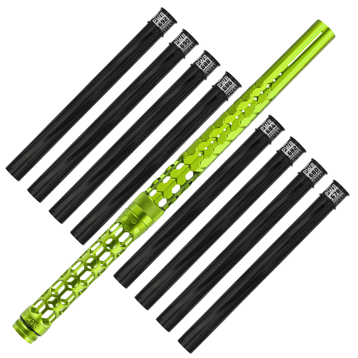 Hex PWR Barrel Kit - Lime - Black Inserts