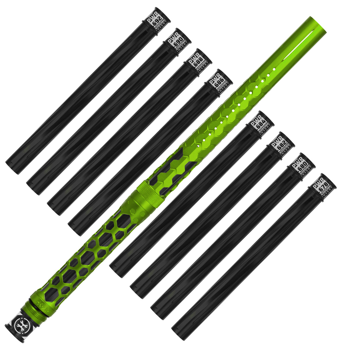Hex PWR Barrel Kit - Lime - Black Inserts