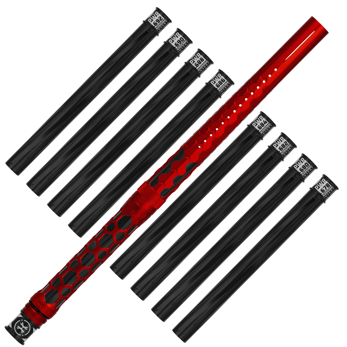 Hex PWR Barrel Kit - Red - Black Inserts