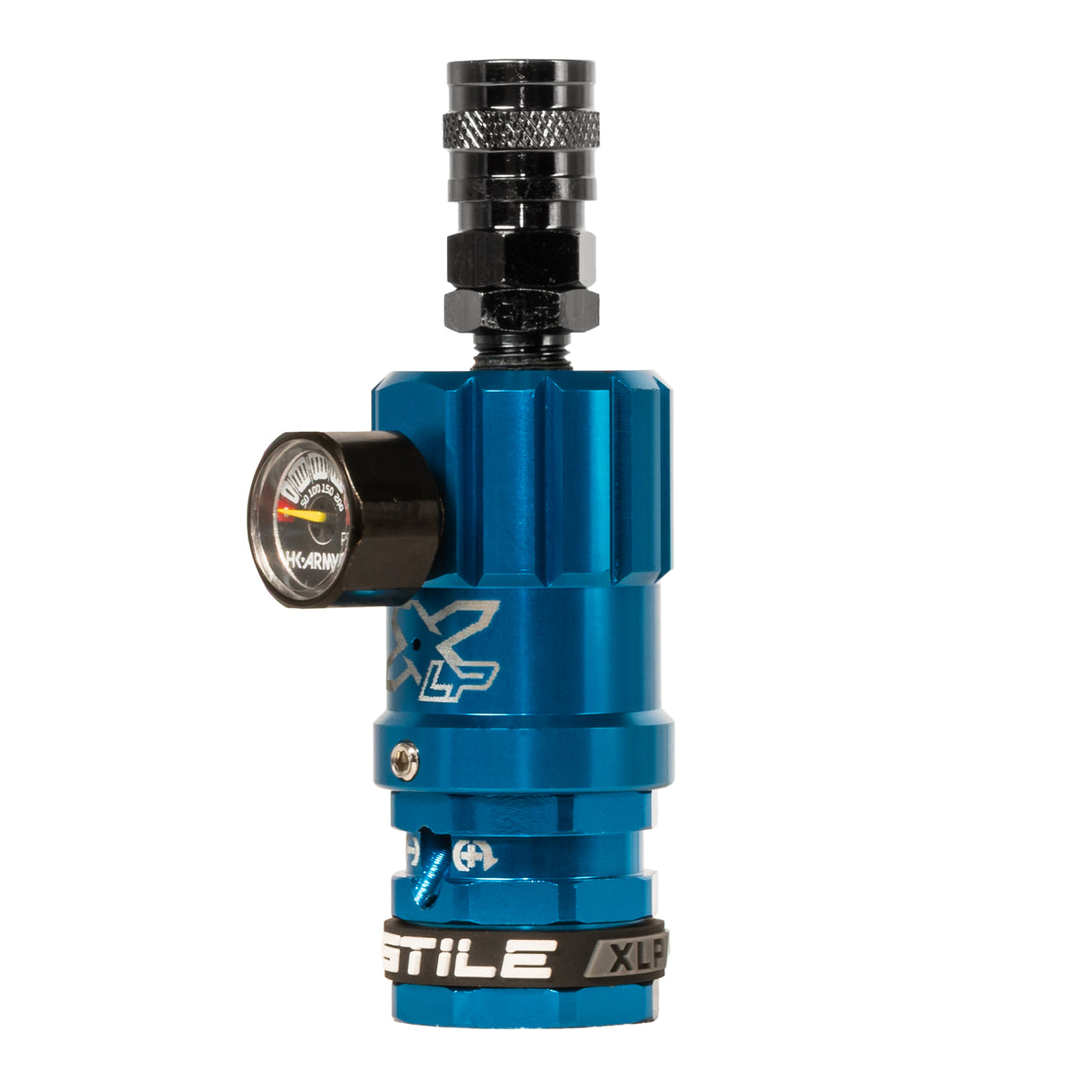 Hostile® XLP Regulator - Top Port Quick-Disconnect - Blue