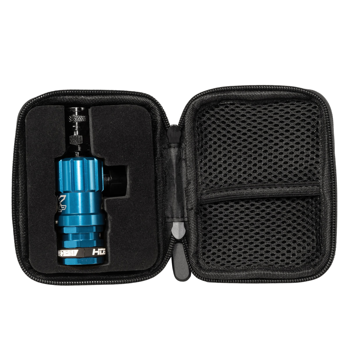 Hostile® XLP Regulator - Top Port Quick-Disconnect - Blue