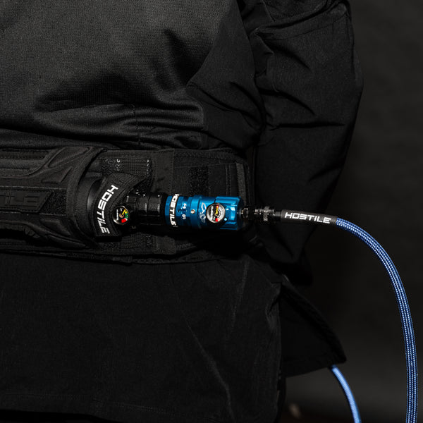 Hostile® XLP Regulator - Top Port Quick-Disconnect - Blue