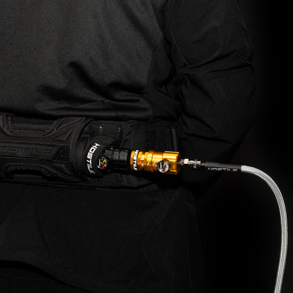 Hostile® XLP Regulator - Top Port Quick-Disconnect - Gold