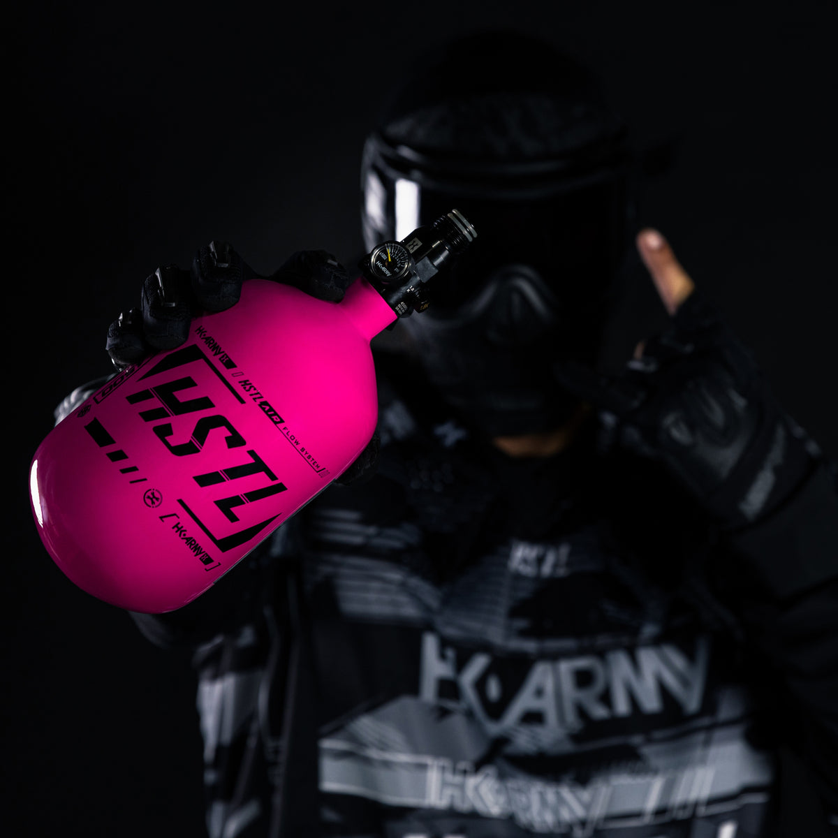 HSTL® - Carbon Fiber Tank - Standard Reg - 68ci / 4500psi - Neon Pink/Black
