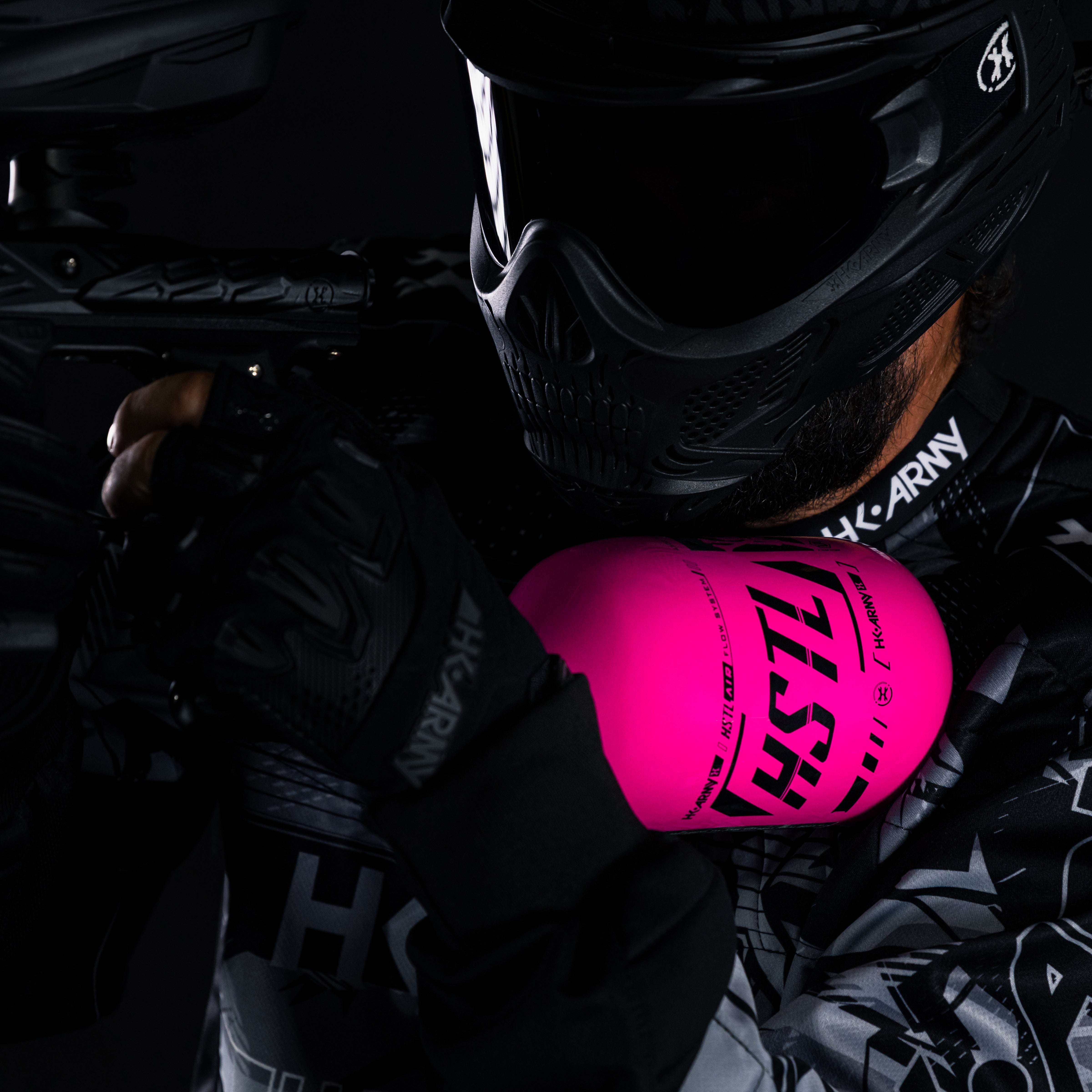 Paintball Tank HSTL 68ci 4500 PSI Carbon Fiber PRO (Neon Pink
