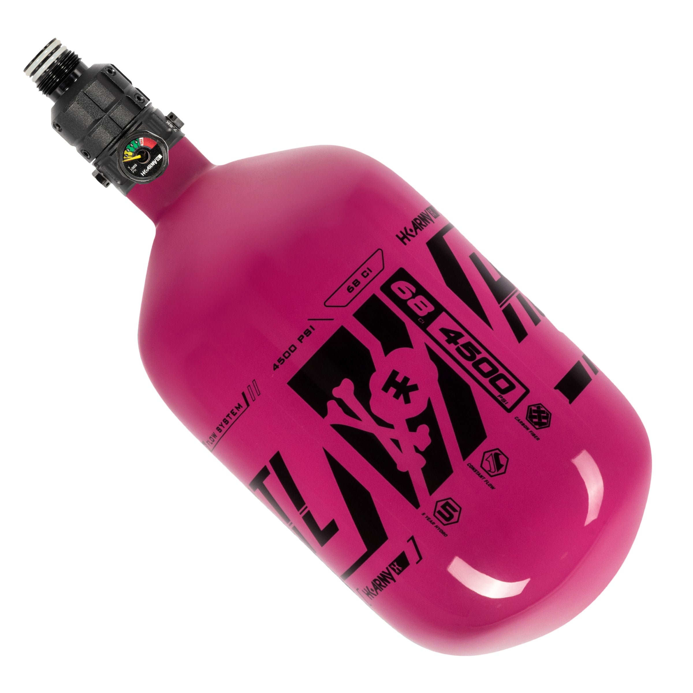 Paintball Tank HSTL 68ci 4500 PSI Carbon Fiber PRO (Neon Pink