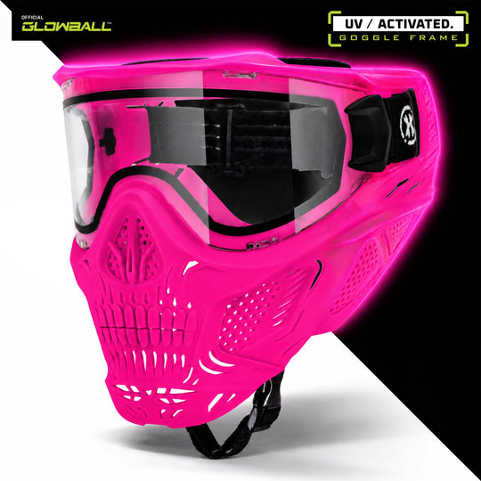 HSTL® Skull Glowball™ Goggle w/ Clear Lens - UV Pink