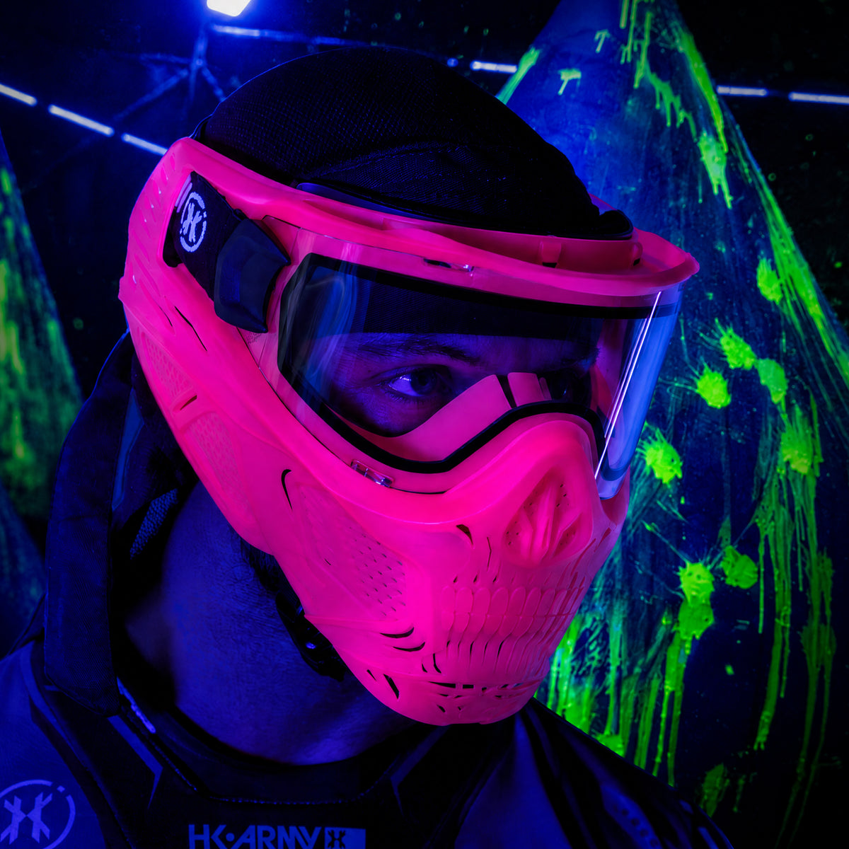 HSTL® Skull Glowball™ Goggle w/ Clear Lens - UV Pink