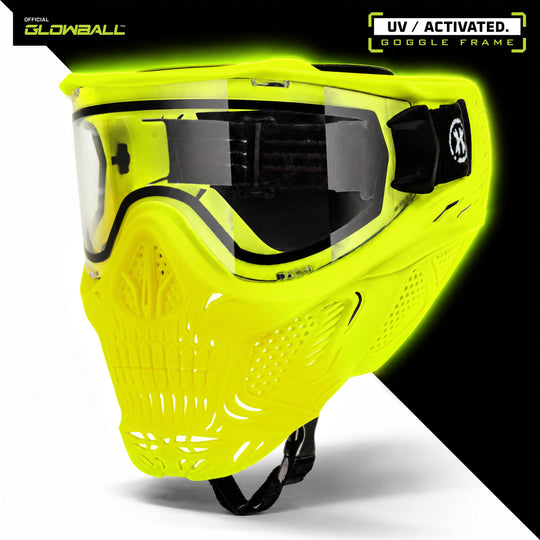 HSTL® Skull Glowball™ Goggle w/ Clear Lens - UV Yellow