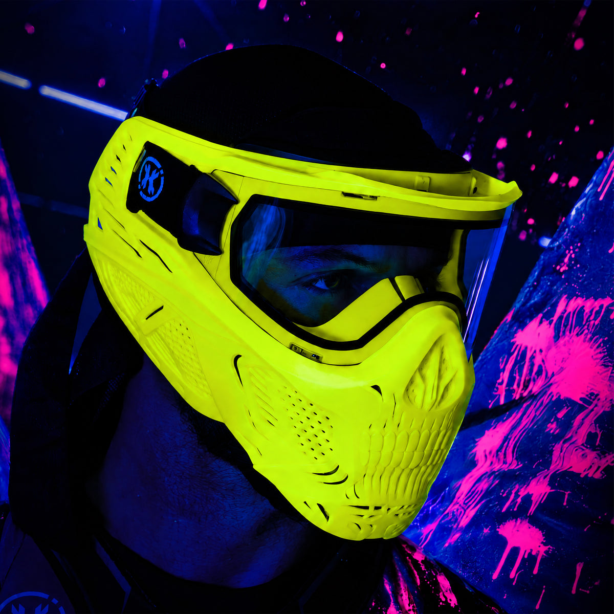 HSTL® Skull Glowball™ Goggle w/ Clear Lens - UV Yellow