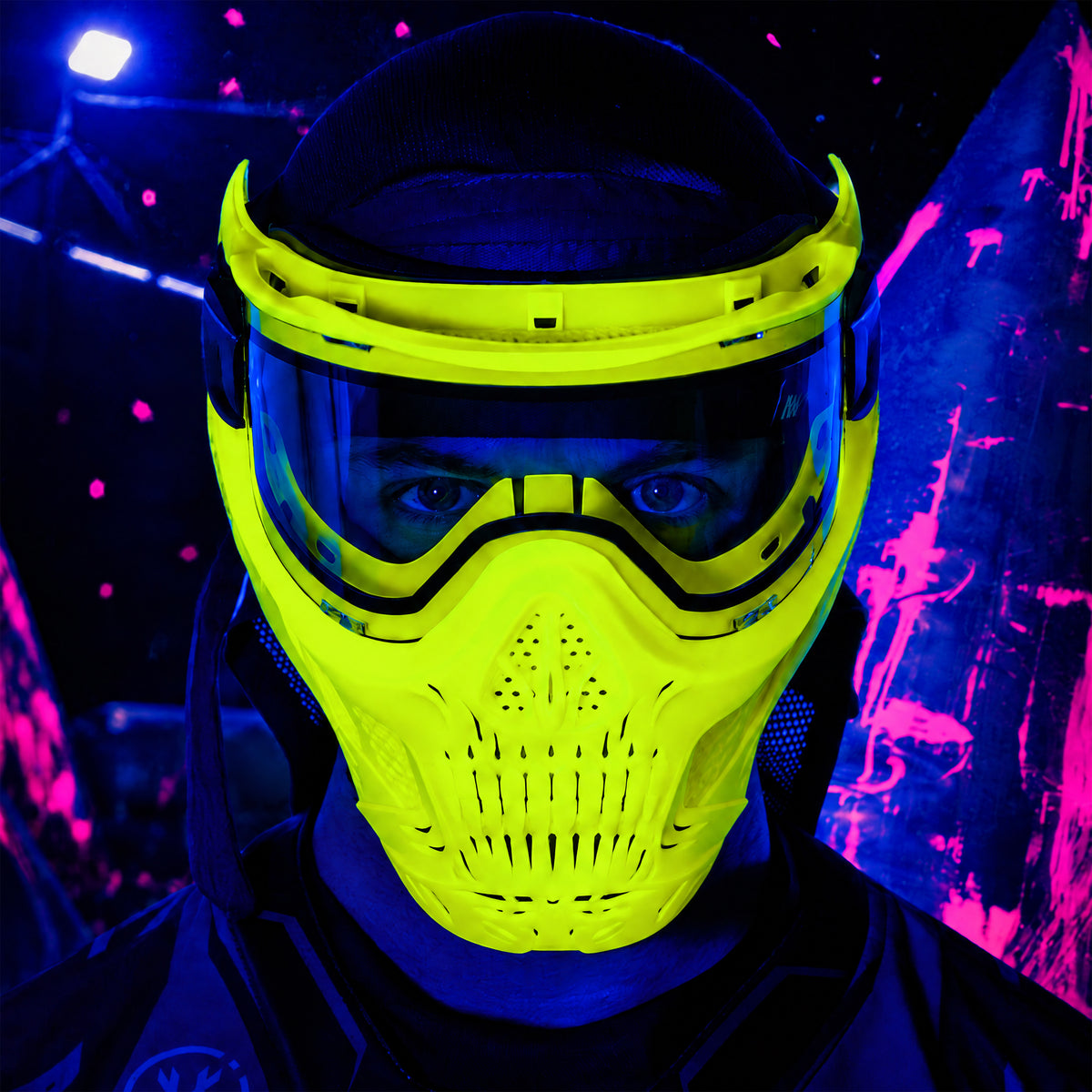 HSTL® Skull Glowball™ Goggle w/ Clear Lens - UV Yellow